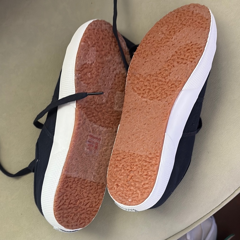 Superga  Navy Canvas Sneakers Timeless Design men’s 8 women’s 9 1/2 nwot - Picture 3 of 8